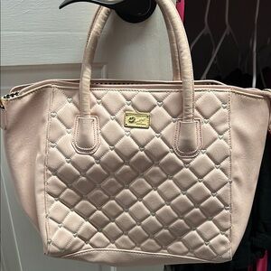 Elegant Betsey Johnson Pink Quilted Handbag — GENTLY USED!